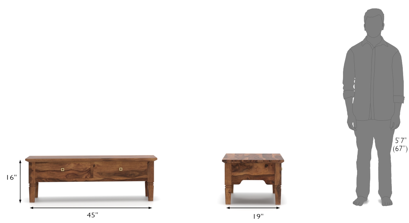 Malabar Storage Coffee Table(Teak)